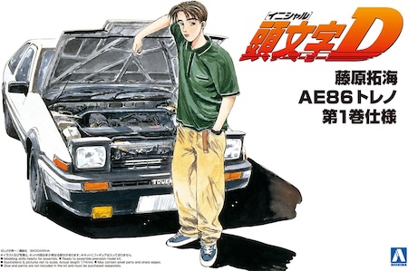 Aoshima Initial D ae86 Scale Model Kit