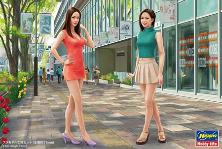 Hasegawa 1/24 Figure Collection Series Fashion Model Girls Figure Plastic Model FC04