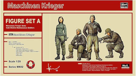 Hasegawa Ma.K. Figure Set A 1:20 Scale Military Model Kit