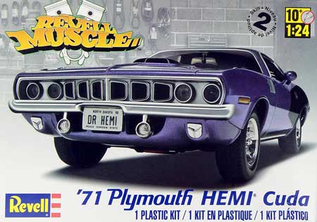 2943 Monogram 1971 Hemi Cuda 1/24 Scale Plastic Model Kit